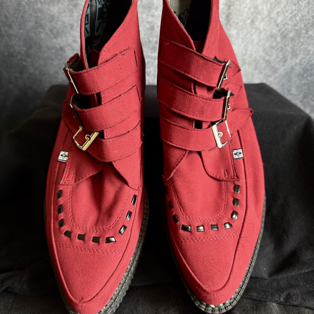 Men’s T.U.K Red Vegan Suede Creeper Boot